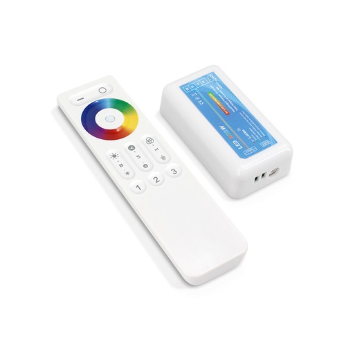 RGB+W controller med fjärrkontroll - RF trådlös, 12V (192W), 24V (384W)