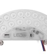 21,5cm / 24/18/12W LED-innsats med linser - Flicker free, valgfrie CCT, erstatter G24, sirkelrør og kompaktrør