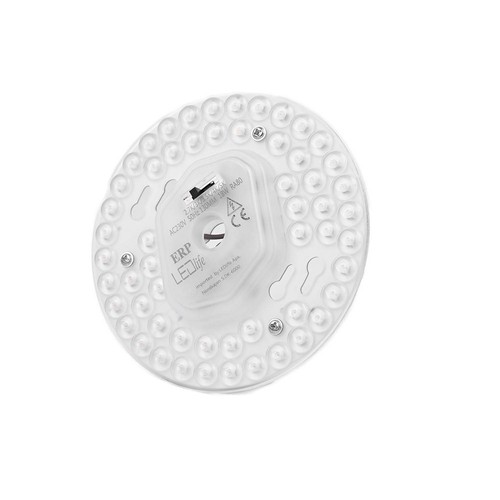 Ø13 cm / 18W LED-innsats med linser - Flicker free, valgfrie CCT, erstatter G24, sirkelrør og kompaktrør