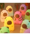 Veilleuse Capybara MOCHI en silicone souple - rechargeable, changement de couleur + blanc chaud