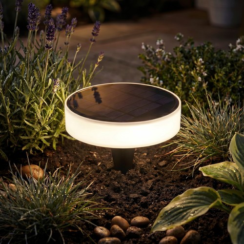Solcelle bedlampe - IP65, skumringssensor, spyd/væg montering