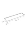 Ramme til 120x30 LED panel - Hurtig samlesett, plast hjørner, hvit kant