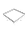 Cadre haut pour panneau LED 60x60 - Assemblage rapide, coins en plastique, sans vis visibles, bord blanc
