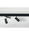 Spot sur rail 10W RA90 SHIFT - 24 degrés, noir