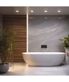 Dalle encastrable 28W Ø23cm DURE 3 MAX - 121lm/W, IP44, bord blanc, 6000K, garantie 5 ans, Perçage : Ø19 cm, Dimensions : Ø23 cm