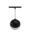 5W dimmable SHIFT Smart-Globe P suspension boule pour rail ø100 - 165°, CCT, noir, câble 81.5cm, Zigbee