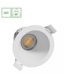 Spot encastrable 7W Ø9cm Fiale Core - CCT, blanc, 45 degrés, Perçage : Ø7,5 cm, Dim : Ø9 cm