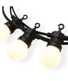 Guirlande lumineuse LED 5m avec 10 ampoules - Blanc chaud, IP44, 230V, ampoules 0,5W
