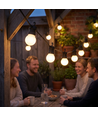 5m LED-lichtsnoer met 10 lampen - Warm wit, IP44, 230V, 0,5W lampen