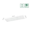 Panneau LED rétroéclairé 120x30, 40W - Cadre blanc