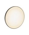 Plafonnier LED 40W - Ø48,5cm, hauteur : 7cm, bord blanc, avec anneau noir inclus