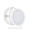 Dalle LED encastrable 2-en-1 Algine 18W Ø22cm - 122lm/W, 4000K, rond