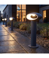 LED Pollare 30 cm 9W IP54 Mörkgrå - 230V, 4000K, inkl. ljuskälla