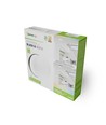 24W Nymphea Black & White taklampa - CCT, 130lm/W, IP54, Ø32cm, vit/svart kant