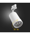 Spot sur rail 20W PAVA BASIC - CCT, angle 20-45°, 111lm/W, blanc, IP20