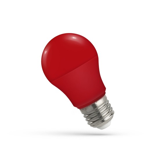 Ampoule LED rouge E27 4,9W - A50, dépolie