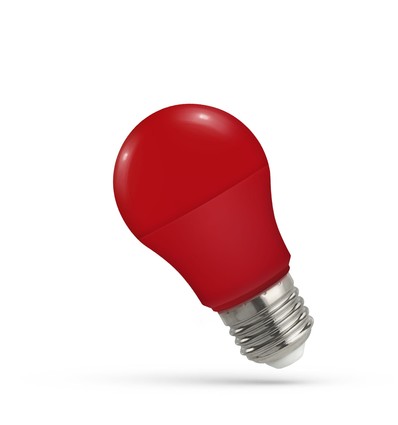 Ampoule LED rouge E27 4,9W - A50, dépolie