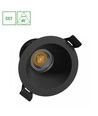 Spot encastrable 7W Fiale Core CCT - Ø9cm, Noir, CCT 3-en-1, Perçage : Ø7,5 cm, faisceau 45 degrés