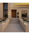 Applique murale 10W Verto Square Cup, CCT - 1200lm, IP65, noir, carrée, lumière asymétrique, intérieur / extérieur