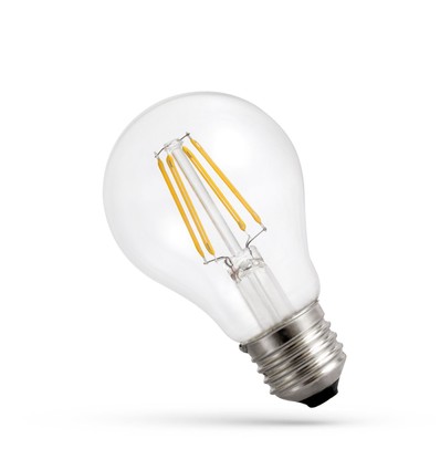 LED A60 E27 230V 6W kultråd neutral hvid KLART Spectrum