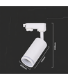 Spot sur rail triphasé GU10 – blanc, sans source lumineuse