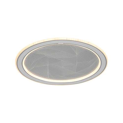 Plafonnier LED 50W - CCT, dimmable, gris, avec télécommande