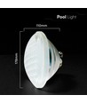 V-Tac 8W PAR56 LED poollampa - IP68, 6500K, kallvit