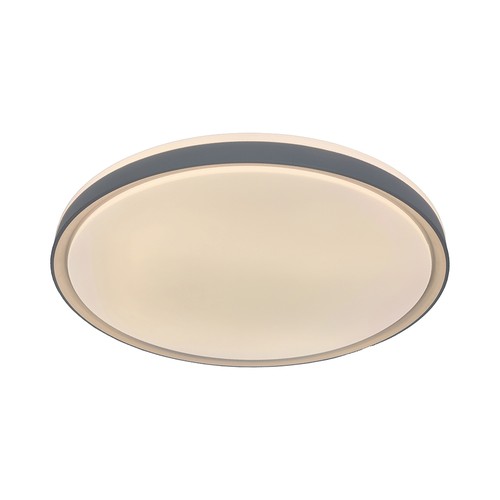 Plafonnier LED V-Tac 60W avec télécommande - CCT 3-en-1, dimmable, bord gris, design domelight