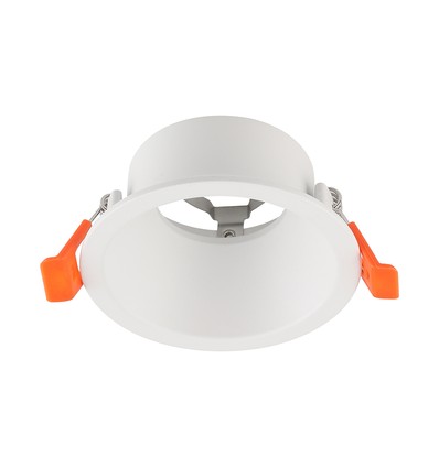 GU10 indbygningsspot, blændfri - Rund, hvid, Deep Anti Glare, uden lyskilde