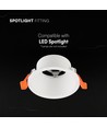 GU10 indbygningsspot, blændfri - Rund, hvid, Deep Anti Glare, uden lyskilde
