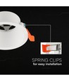GU10 indbygningsspot, blændfri - Rund, hvid, Deep Anti Glare, uden lyskilde