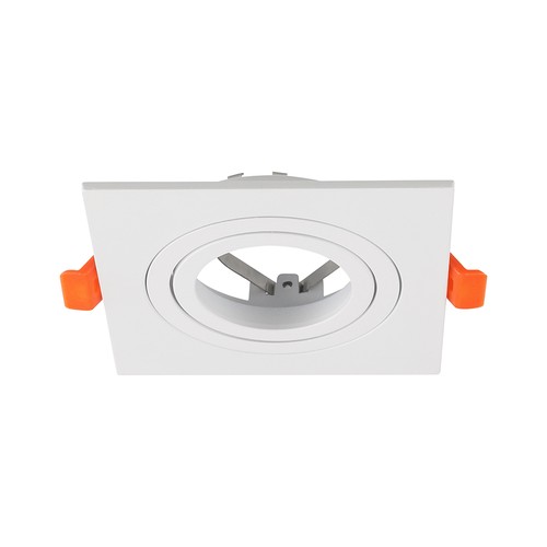 Spot encastrable V-Tac GU10 - Carré, blanc, aluminium, sans source lumineuse
