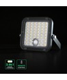 30W Solara CCT LED projektør med solcelle - 6.4V, IP65, sort, fjernbetjening, CCT-skift, inkl. batteri