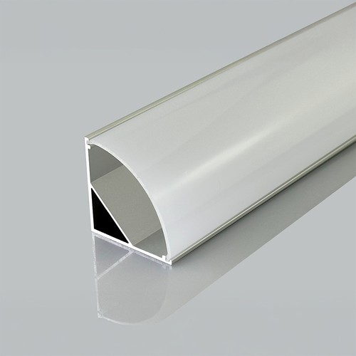 2m hörnprofil i silver för LED-strips - Inkl. lock