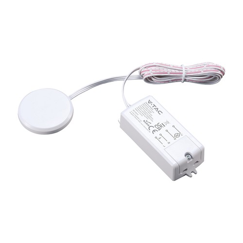 Capteur tactile infrarouge V-Tac, blanc - Max 600W LED, fonction tactile intégrée, fonctionne à travers le plateau