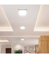 24W LED loftslampe 3-i-1 CCT - 29 x 29 cm, Højde: 3,1cm, 6 års garanti, Cree-chip, hvid kant