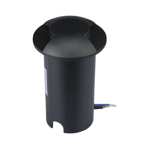 V-Tac 1W LED markspotlight - IP67, svart hölje, 6400K