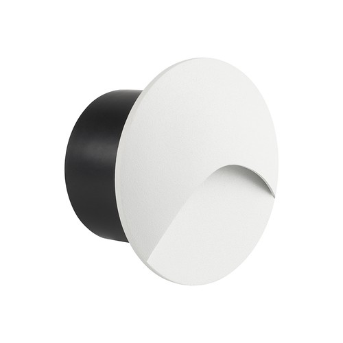 3W LED indbygningsspot til trapper - Rund, hvid, aluminium, IP65, 3000K, inkl. lyskilde