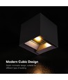 V-Tac 9W Solara vägglampa med sensor - Solcell, IP65, 3-i-1 CCT, svart