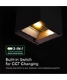 V-Tac 9W Solara vägglampa med sensor - Solcell, IP65, 3-i-1 CCT, svart