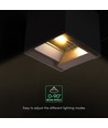 V-Tac 9W Solara vägglampa med sensor - Solcell, IP65, 3-i-1 CCT, svart