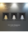 V-Tac 9W Solara vägglampa med sensor - Solcell, IP65, 3-i-1 CCT, svart