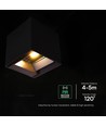 V-Tac 9W Solara vägglampa med sensor - Solcell, IP65, 3-i-1 CCT, svart