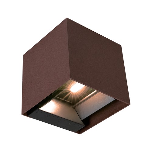 V-Tac 9W Solara vägglampa med sensor, CCT - IP65, PIR-sensor, Cortenfärgad, solcell, 3 ljusfärger