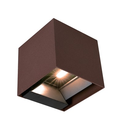 V-Tac 9W Solara wandlamp met sensor, CCT - IP65, PIR-sensor, Cortenkleurig, zonne-energie, 3 lichtkleuren
