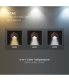 V-Tac 9W Solara wandlamp met sensor, CCT - IP65, PIR-sensor, Cortenkleurig, zonne-energie, 3 lichtkleuren