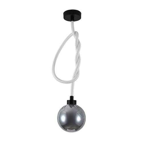 V-Tac 20W LED pendel - Ø18cm, 3000K, røgfarvet glas, dekorativ loftlampe