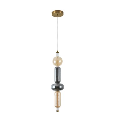 Suspension LED V-Tac 10W - Ø12,8cm, 3000K, Smoke+Amber+White, luminaire décoratif