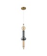 V-Tac 10W LED-pendel - Ø12,8cm, 3000K, Smoke+Amber+White, dekorativ taklampa
