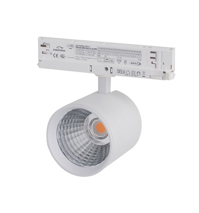 Spot sur rail DALI LEDlife 30W blanc - RA 90, 38 degrés, triphasé
